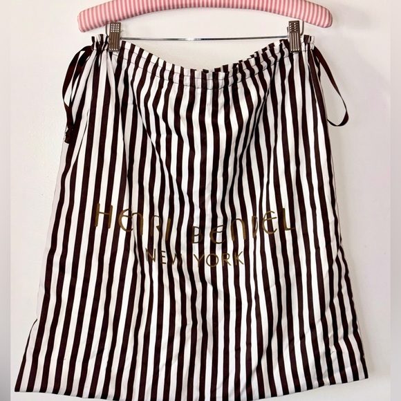 henri bendel Other - Henri Bendel Authentic Brown and White Striped Garment/Dust/Laundry Bag
